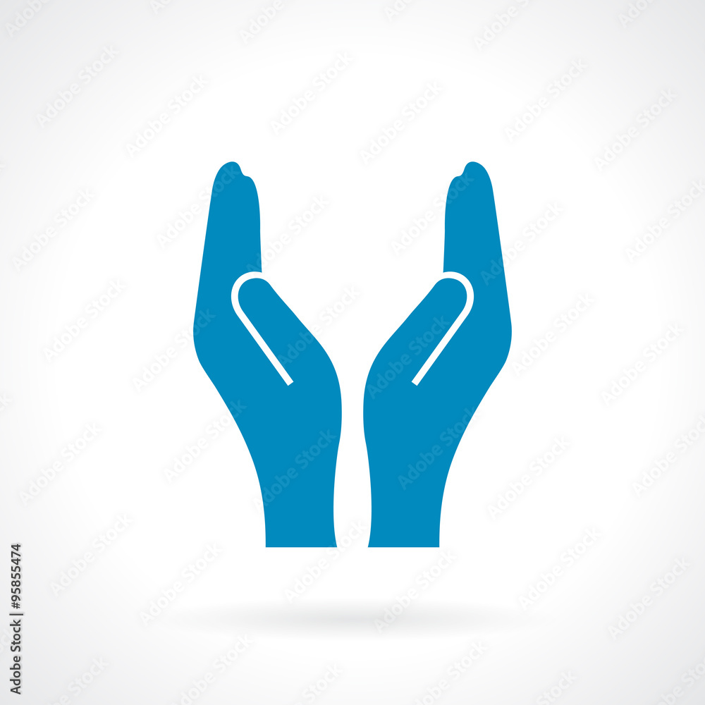Care protecting hands icon Care protecting hands icon