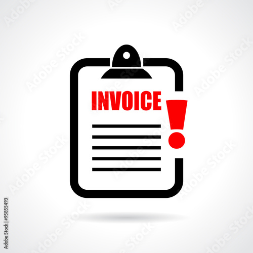 Unpaid invoice icon