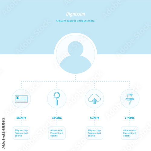 Design Timeline Infographic blue color