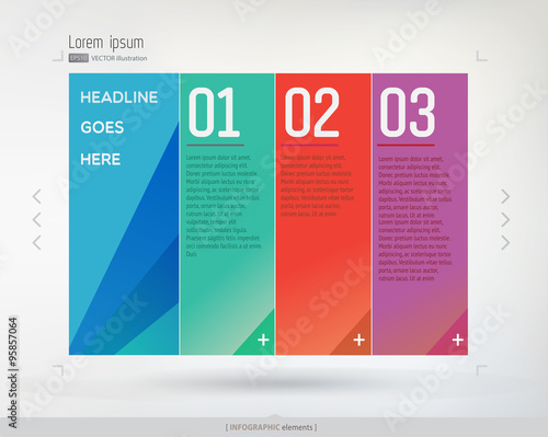 Three steps vector illustration. 