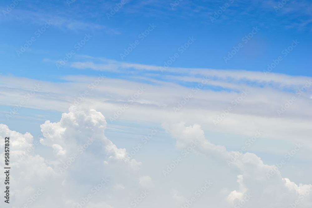 skyline view from airplane window