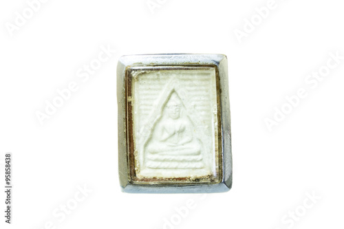old amulet isolated on white