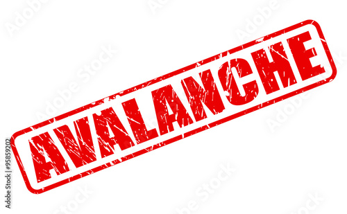 AVALANCHE red stamp text