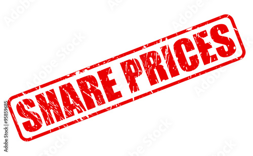 SHARE PRICES red stamp text