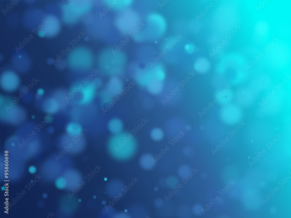 Deep Blue Blurred Round Sparkles Background