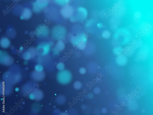 Deep Blue Blurred Round Sparkles Background