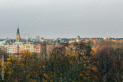 04 October  2015. Stockholm. old town cityscape in Stockholm.Sweden. Selective focus  soft focus
