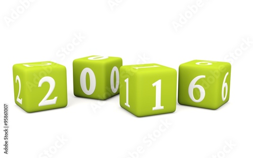 2016 New Year sign on bricks