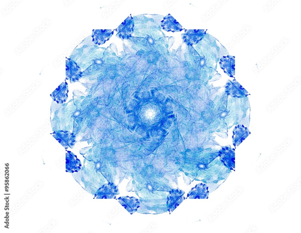 Fototapeta premium Elementary Particles series. Interplay of abstract fractal forms on the subject of nuclear physics science and graphic design.