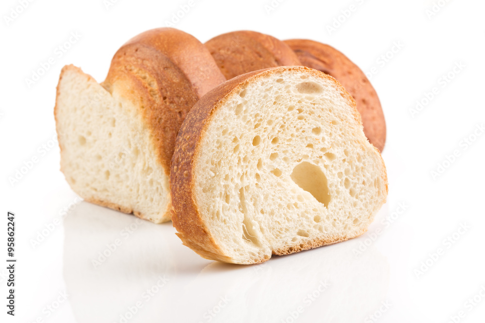 Bread slice isolated on white Bread slice isolated on white
