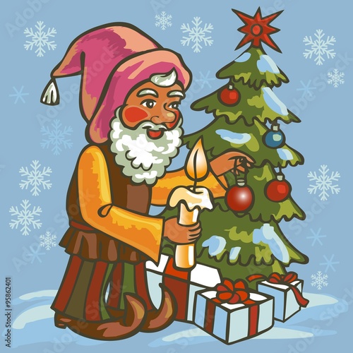 gnome dress up Christmas tree