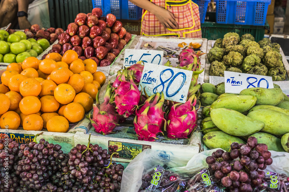 Fruit Market in Bangkok, Thailand. Fruit Market in Bangkok, Thailand.