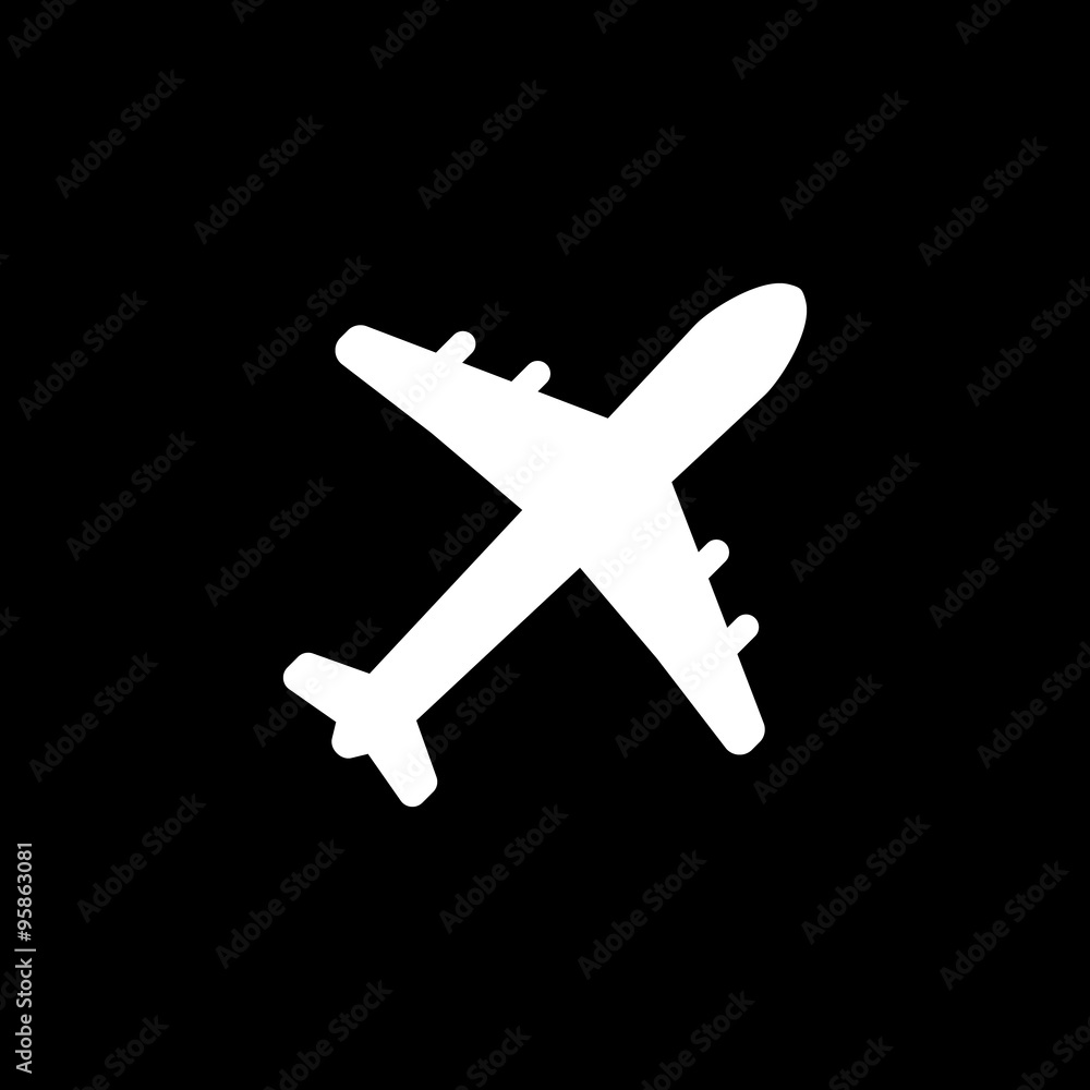 Obraz premium The plane icon. Travel symbol. Flat