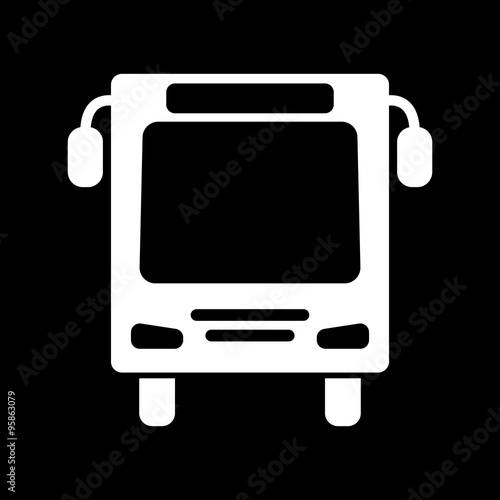 The bus icon. Travel symbol. Flat