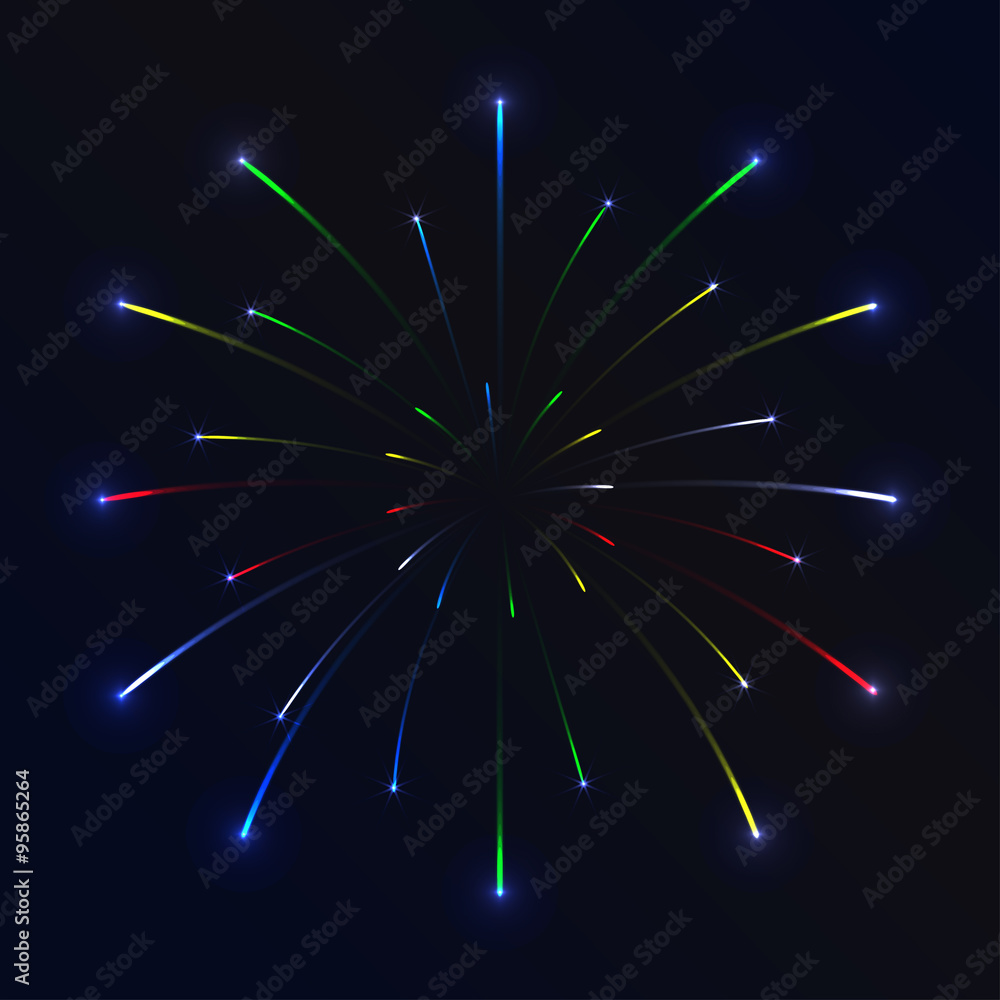 Fototapeta premium Firework background - 2