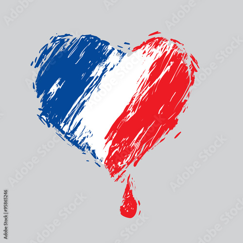 bleeding heart  colors of the French flag