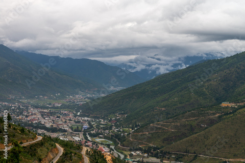 Rice field view, Bhutan Sep 2015 photo