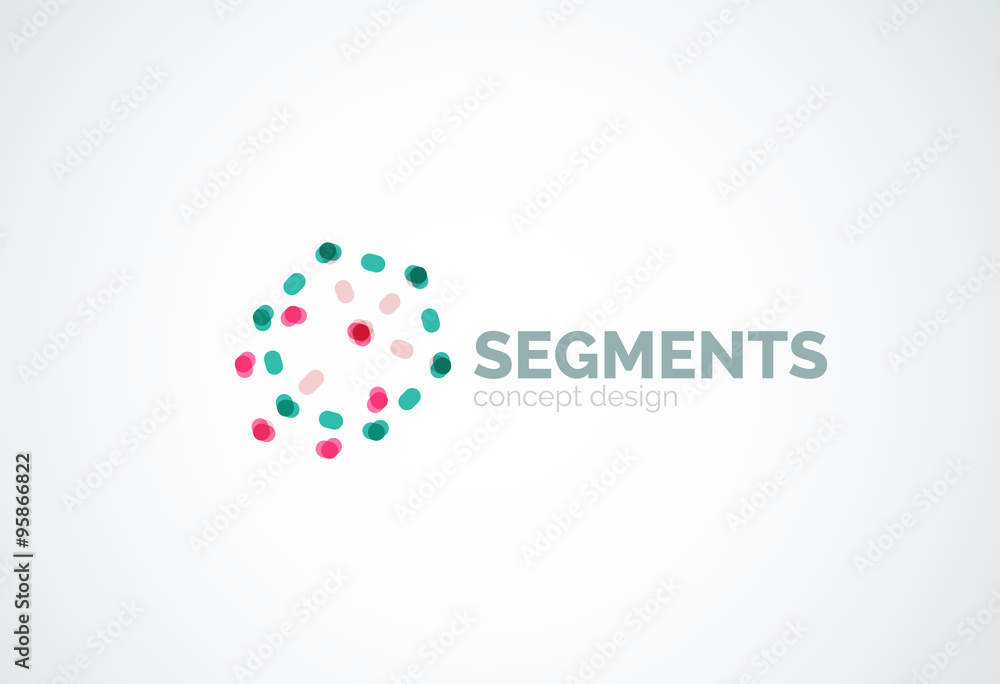 Vector outline minimal abstract geometric logo