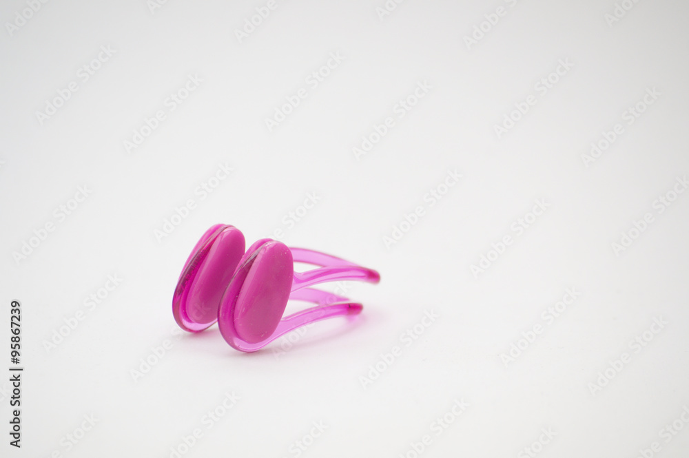 Universal nose clip with silicone pads Universal nose clip with silicone pads
