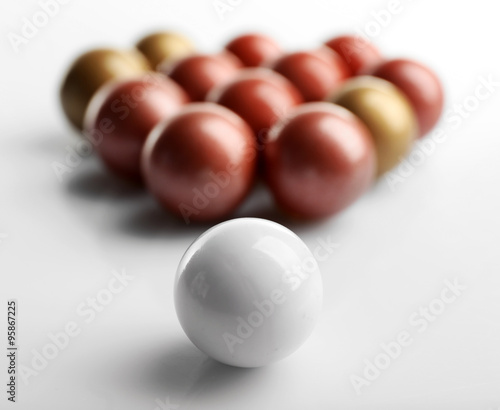 Balls isolated on white, individuality concept