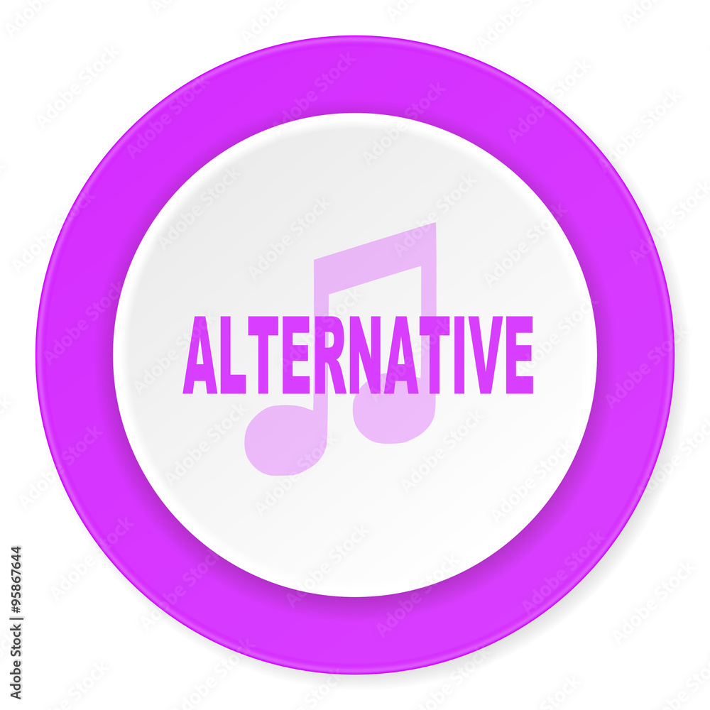 alternative music violet pink circle 3d modern flat design icon on white background alternative music violet pink circle 3d modern flat design icon on white background