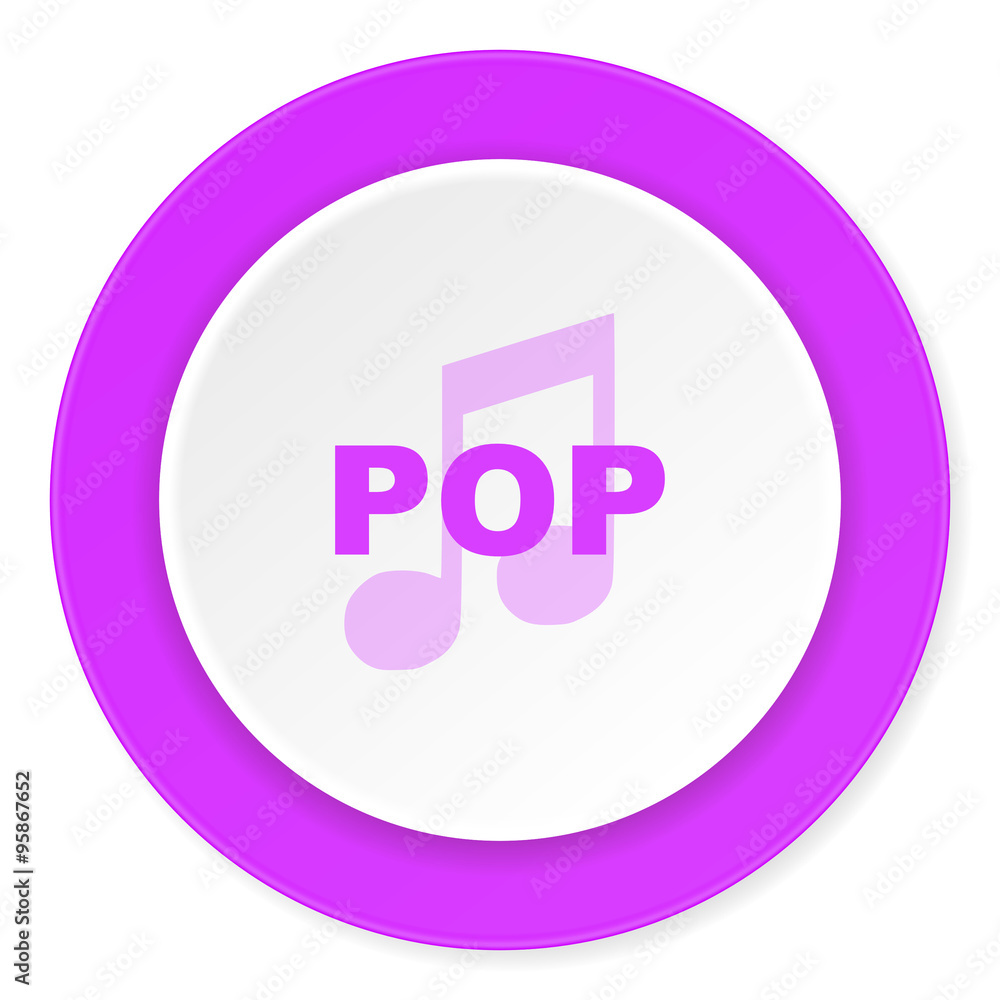 pop music violet pink circle 3d modern flat design icon on white background pop music violet pink circle 3d modern flat design icon on white background