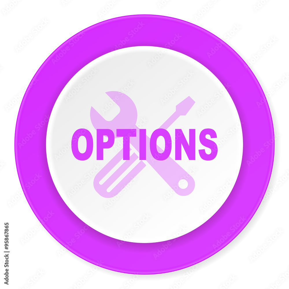 options violet pink circle 3d modern flat design icon on white background options violet pink circle 3d modern flat design icon on white background