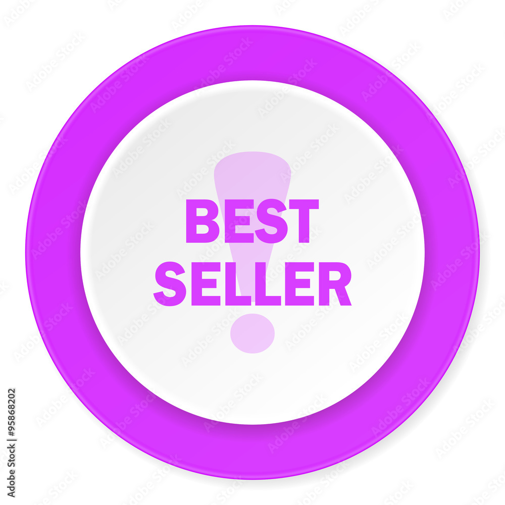 best seller violet pink circle 3d modern flat design icon on white background best seller violet pink circle 3d modern flat design icon on white background
