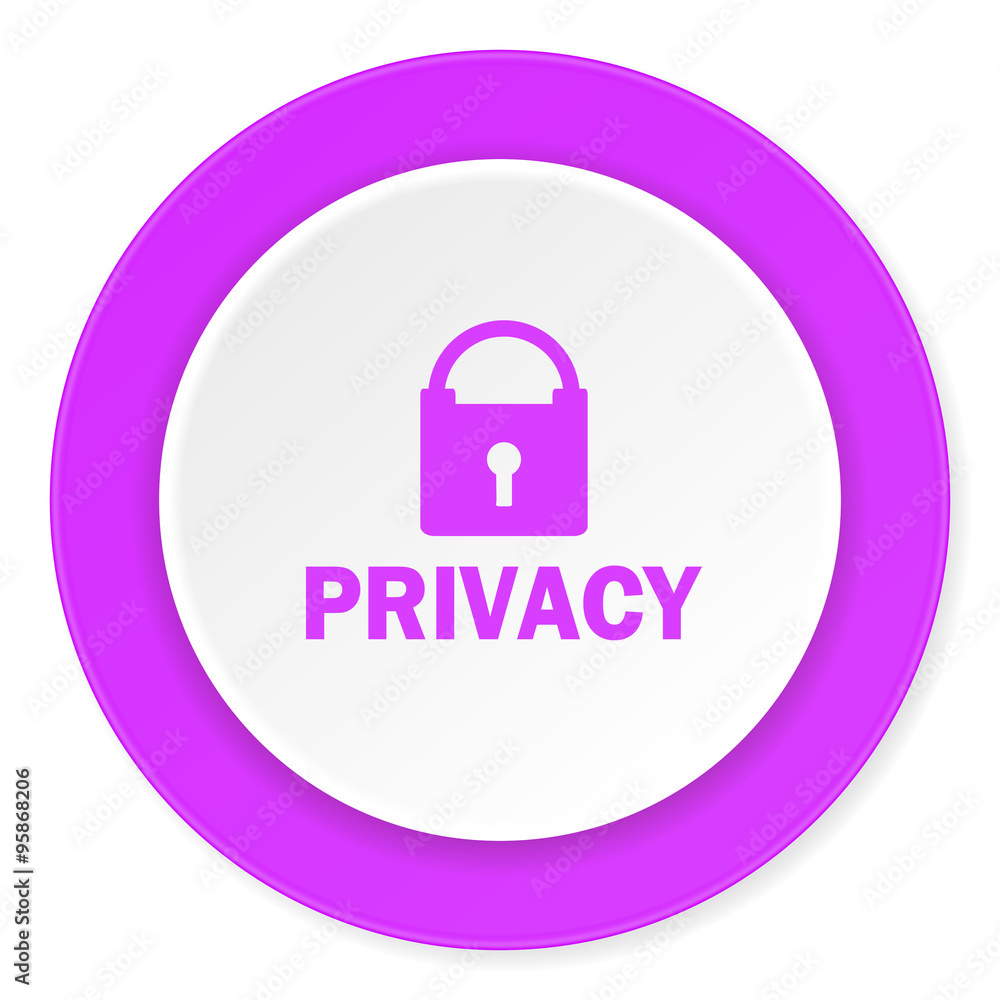 privacy violet pink circle 3d modern flat design icon on white background privacy violet pink circle 3d modern flat design icon on white background