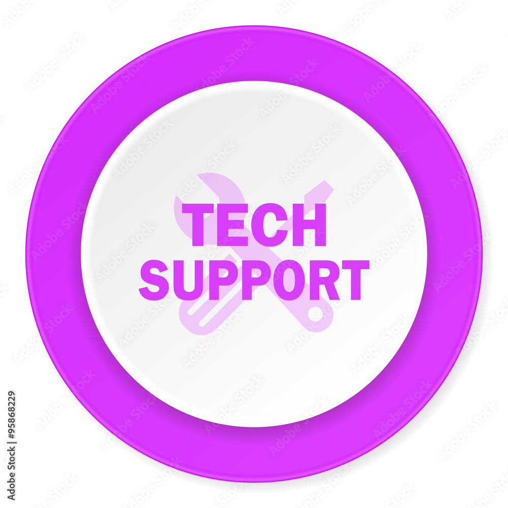 technical support violet pink circle 3d modern flat design icon on white background technical support violet pink circle 3d modern flat design icon on white background