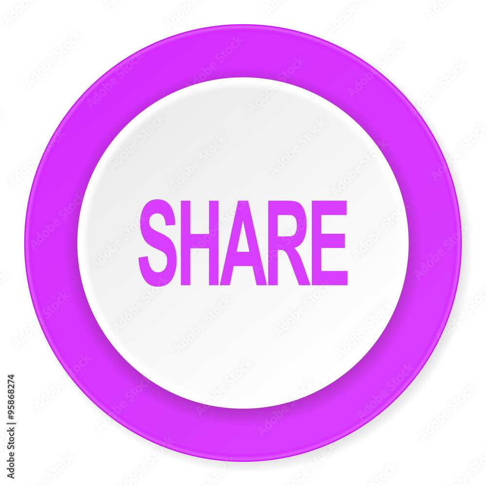 share violet pink circle 3d modern flat design icon on white background share violet pink circle 3d modern flat design icon on white background