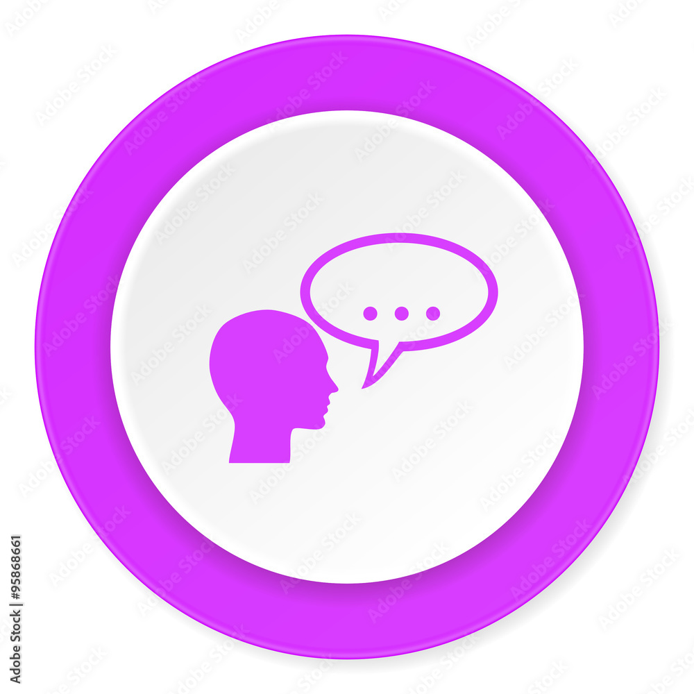 forum violet pink circle 3d modern flat design icon on white background forum violet pink circle 3d modern flat design icon on white background