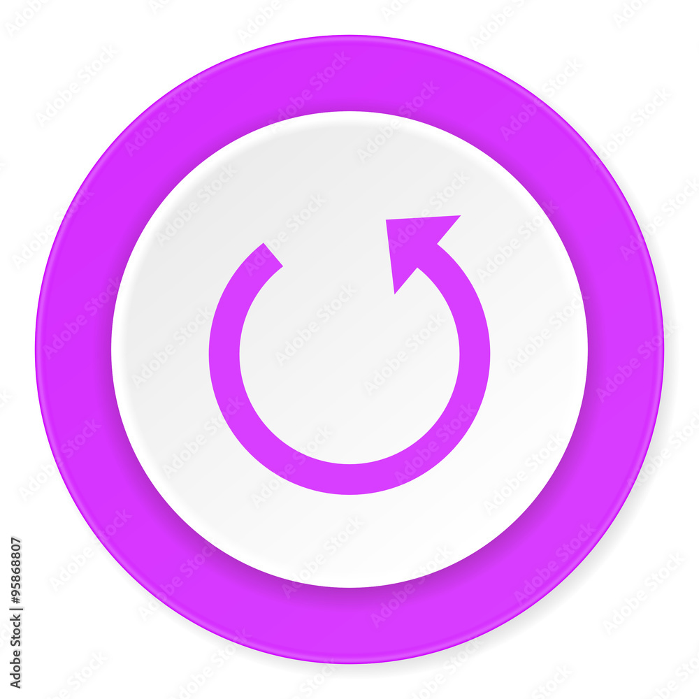 rotate violet pink circle 3d modern flat design icon on white background rotate violet pink circle 3d modern flat design icon on white background
