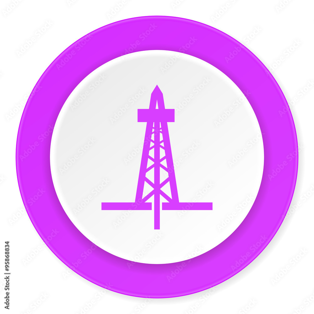 drilling violet pink circle 3d modern flat design icon on white background drilling violet pink circle 3d modern flat design icon on white background
