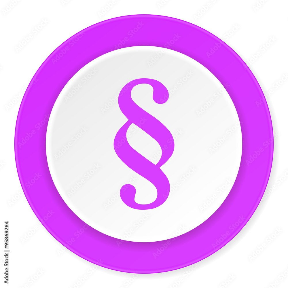 paragraph violet pink circle 3d modern flat design icon on white background paragraph violet pink circle 3d modern flat design icon on white background