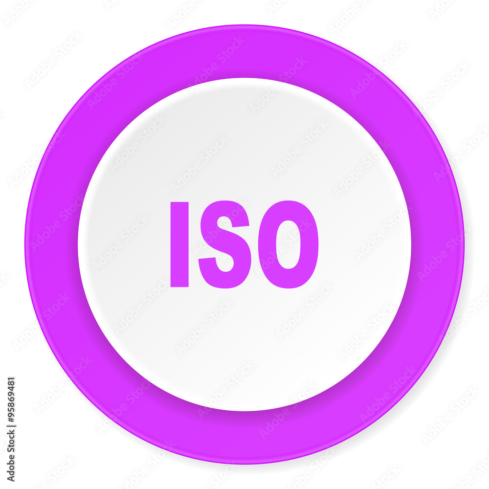 iso violet pink circle 3d modern flat design icon on white background iso violet pink circle 3d modern flat design icon on white background