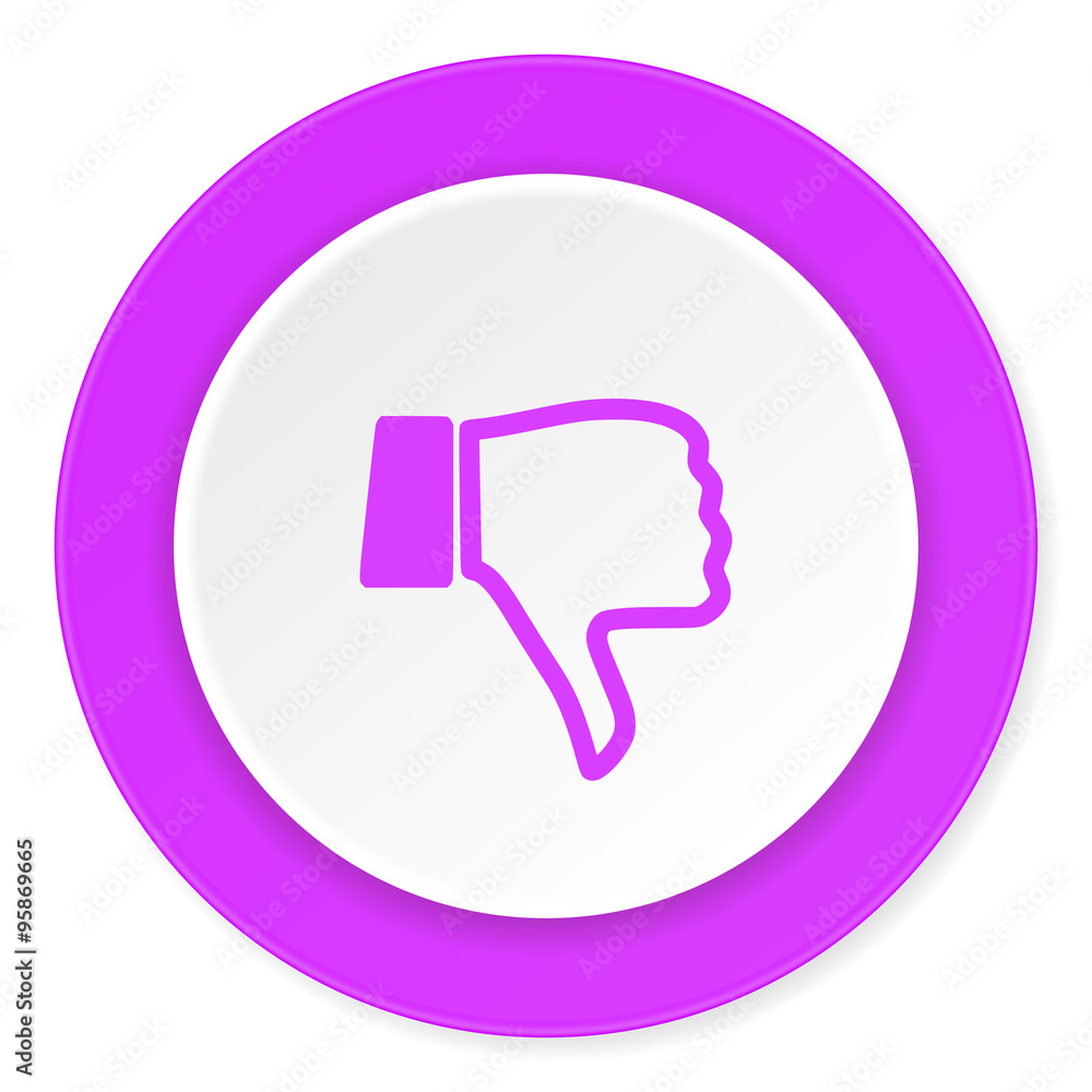 dislike violet pink circle 3d modern flat design icon on white background dislike violet pink circle 3d modern flat design icon on white background