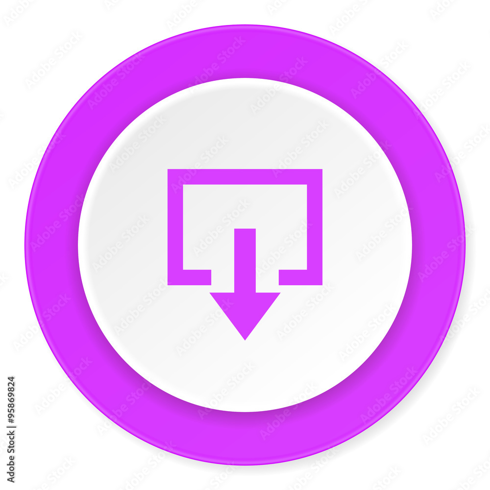 exit violet pink circle 3d modern flat design icon on white background exit violet pink circle 3d modern flat design icon on white background