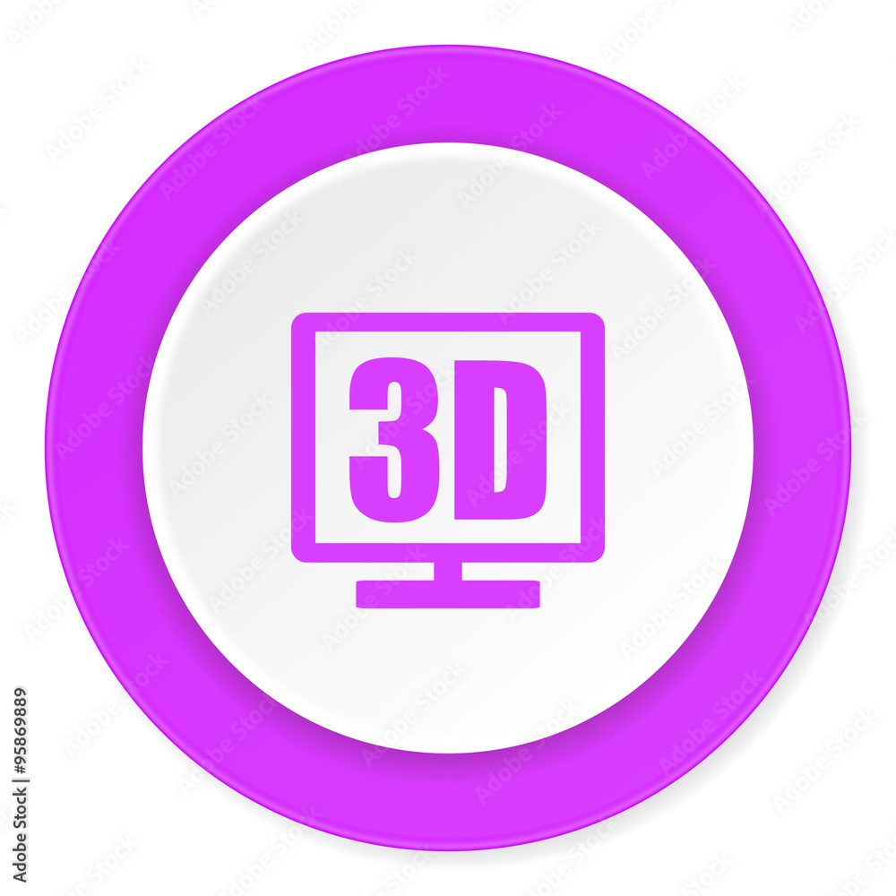 3d display violet pink circle 3d modern flat design icon on white background 3d display violet pink circle 3d modern flat design icon on white background