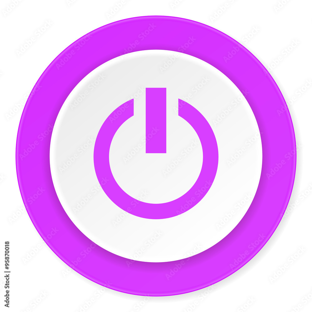 power violet pink circle 3d modern flat design icon on white background power violet pink circle 3d modern flat design icon on white background