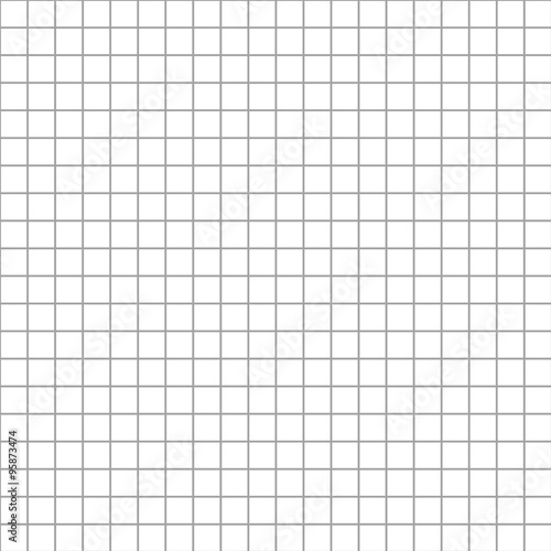 Five millimeters square grid on white seamless pattern