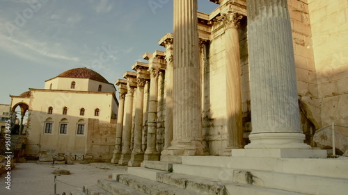 Hadrians Library at Acropolis of Athens Greece photo