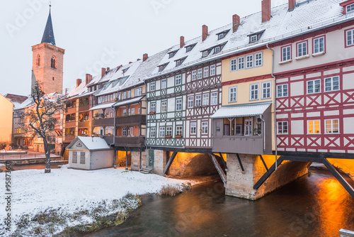 Obraz na płótnie Erfurt in Winter w salonie
