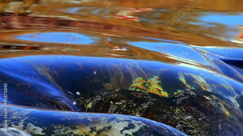 Water at the waterfall, calm atmosphere, looping