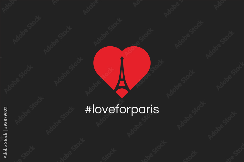  love for paris logo icon
