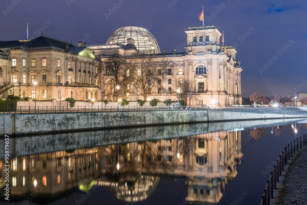 Berlin Reichstag at night