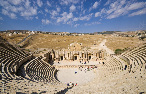Ruins of the famous archaeological city of Jerash in Jordan