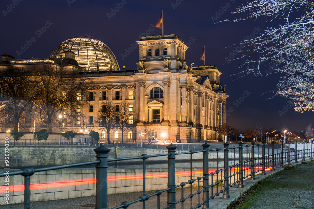Berlin Reichstag at night