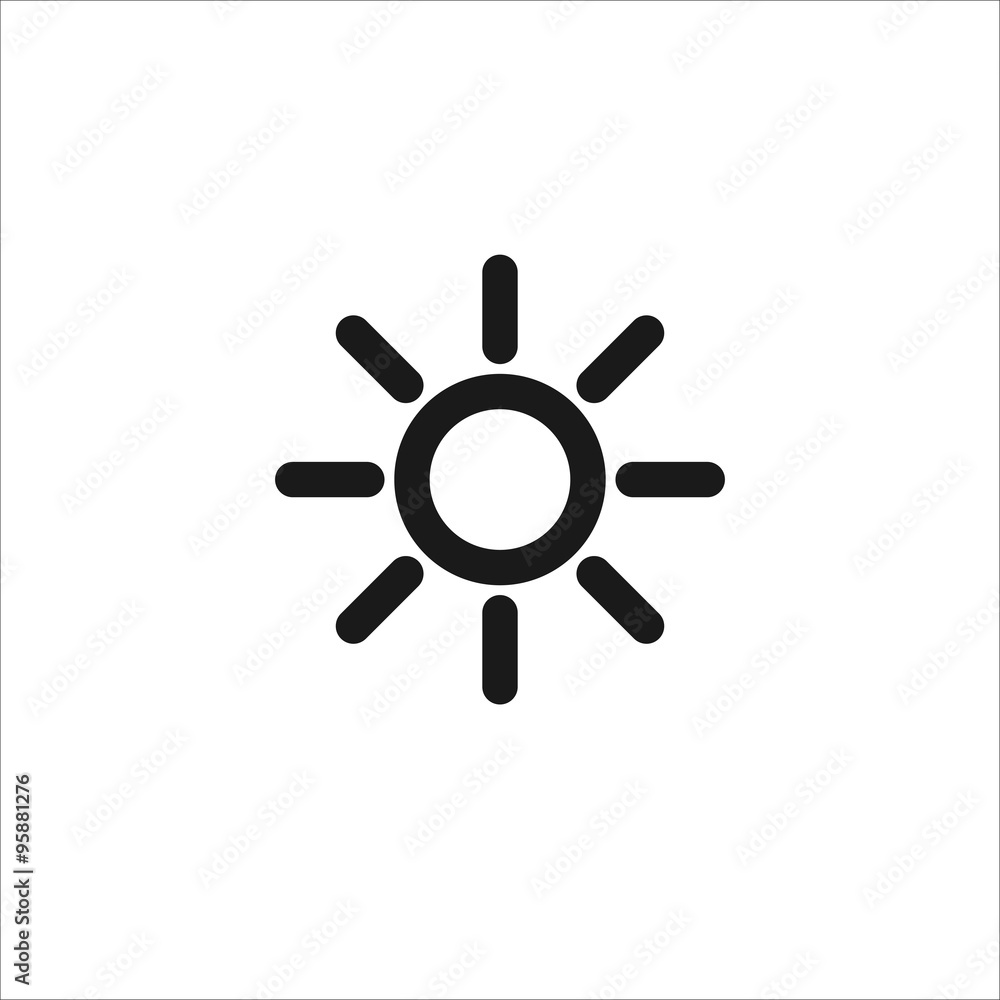 Black Sunny weather vector line icon Black Sunny weather vector line icon