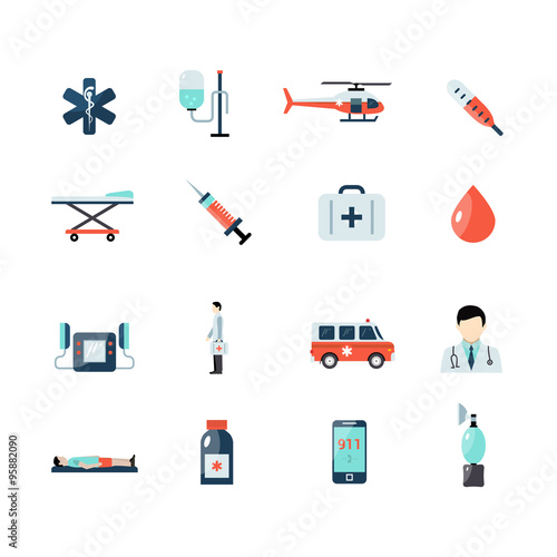 Emergency Paramedic Icons Set